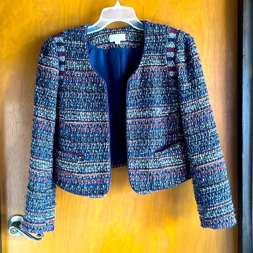 Loft Petite Tweed Blazer 0P Very Good Condition
